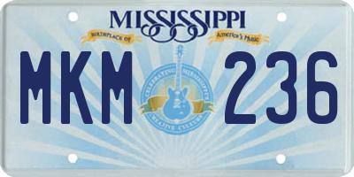 MS license plate MKM236