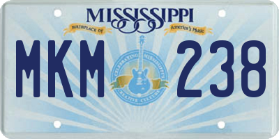 MS license plate MKM238