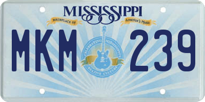 MS license plate MKM239