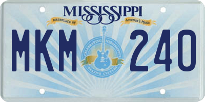 MS license plate MKM240