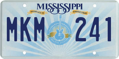 MS license plate MKM241