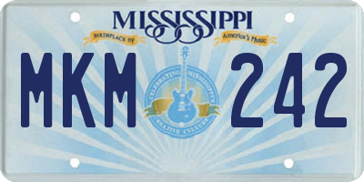 MS license plate MKM242
