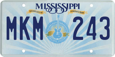 MS license plate MKM243