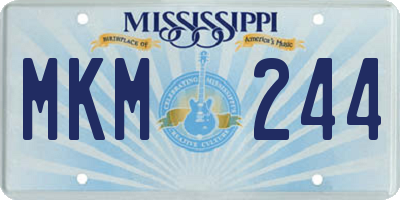 MS license plate MKM244