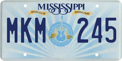 MS license plate MKM245