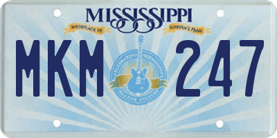 MS license plate MKM247