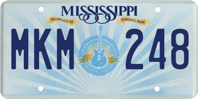 MS license plate MKM248