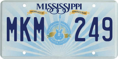 MS license plate MKM249