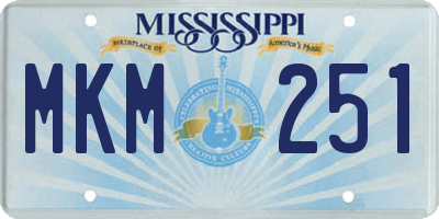 MS license plate MKM251