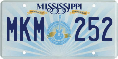 MS license plate MKM252