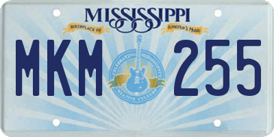 MS license plate MKM255