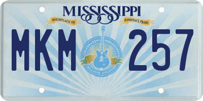 MS license plate MKM257