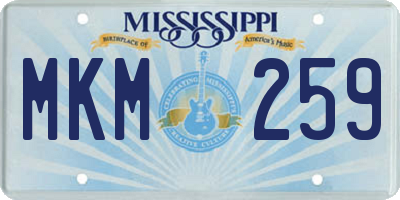 MS license plate MKM259