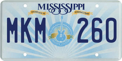 MS license plate MKM260