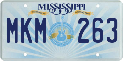 MS license plate MKM263