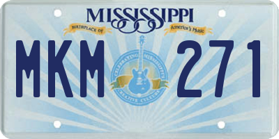 MS license plate MKM271