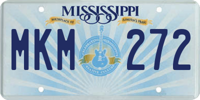 MS license plate MKM272