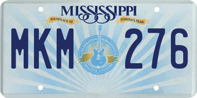 MS license plate MKM276