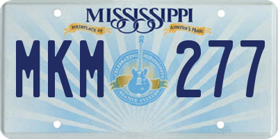 MS license plate MKM277