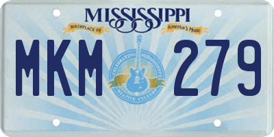 MS license plate MKM279