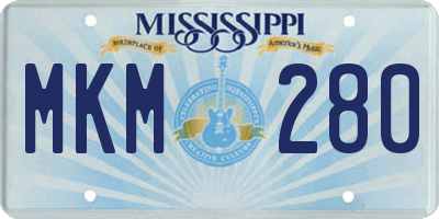 MS license plate MKM280