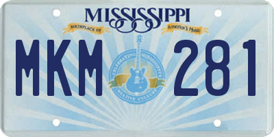 MS license plate MKM281