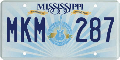 MS license plate MKM287