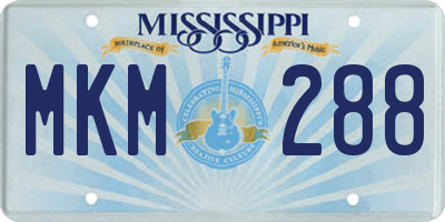 MS license plate MKM288