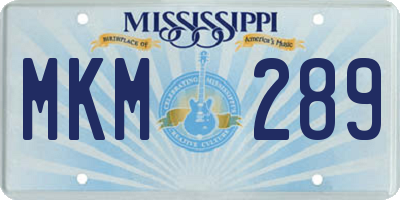 MS license plate MKM289