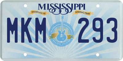 MS license plate MKM293