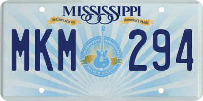 MS license plate MKM294