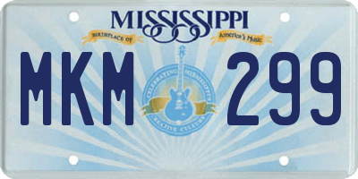 MS license plate MKM299