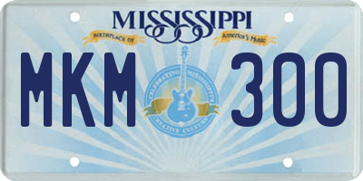 MS license plate MKM300