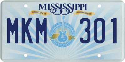 MS license plate MKM301