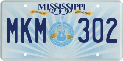 MS license plate MKM302
