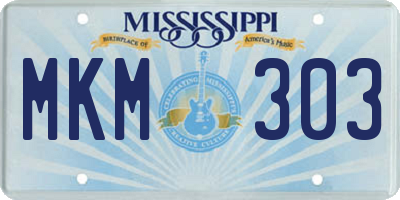 MS license plate MKM303
