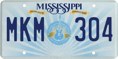 MS license plate MKM304