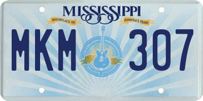 MS license plate MKM307