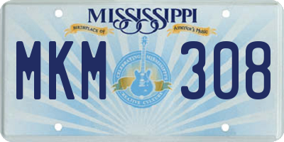 MS license plate MKM308