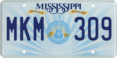 MS license plate MKM309