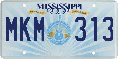 MS license plate MKM313
