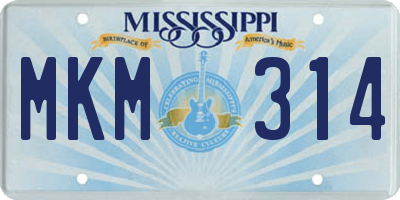 MS license plate MKM314