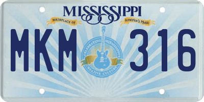 MS license plate MKM316