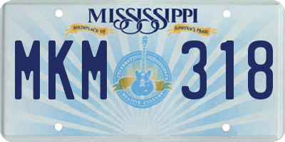 MS license plate MKM318