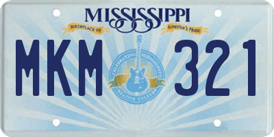 MS license plate MKM321