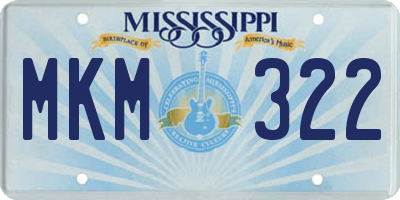 MS license plate MKM322