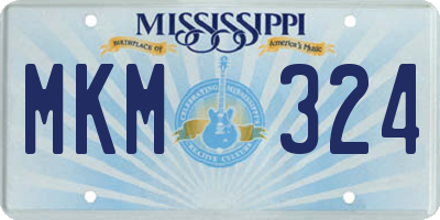 MS license plate MKM324