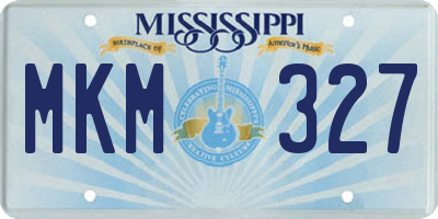 MS license plate MKM327