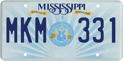 MS license plate MKM331