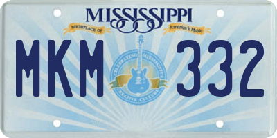 MS license plate MKM332